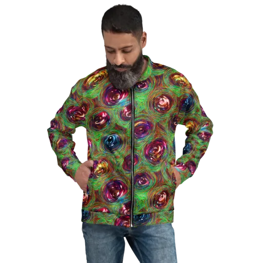 Kaleido Bloom on a Bomber Jacket