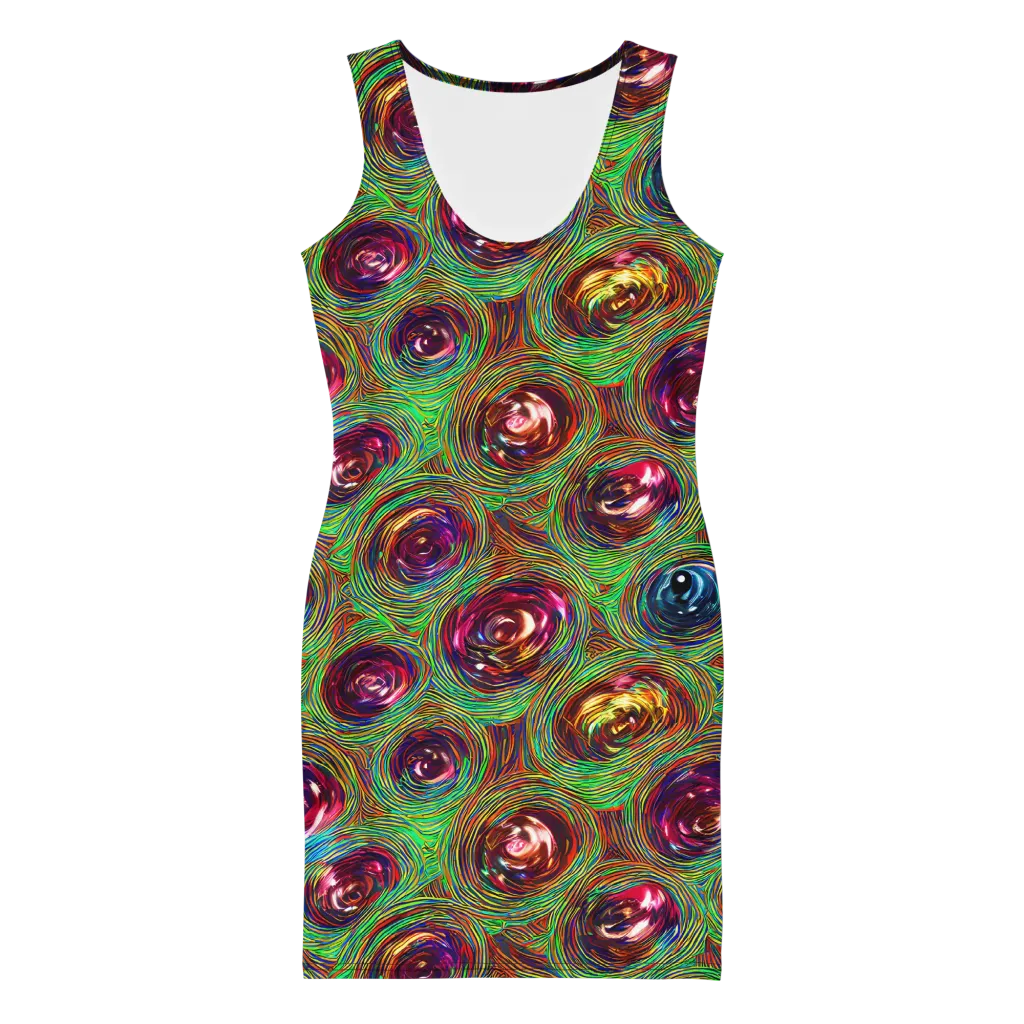 Kaleido Bloom on Bodycon Dress — Front