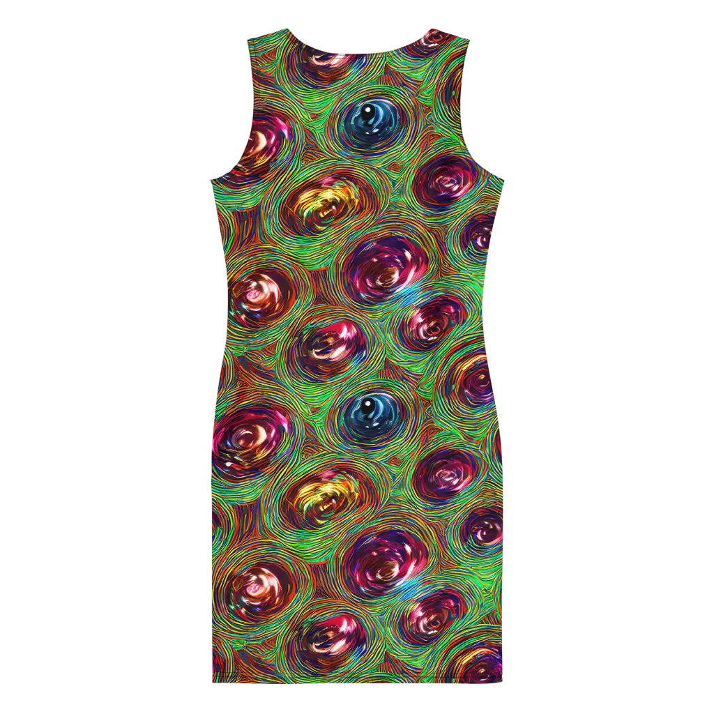 Kaleido Bloom on Bodycon Dress — Back