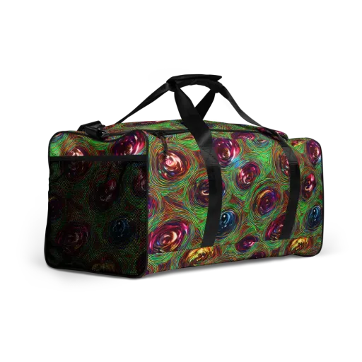 Kaleido Bloom on a Duffle Bag