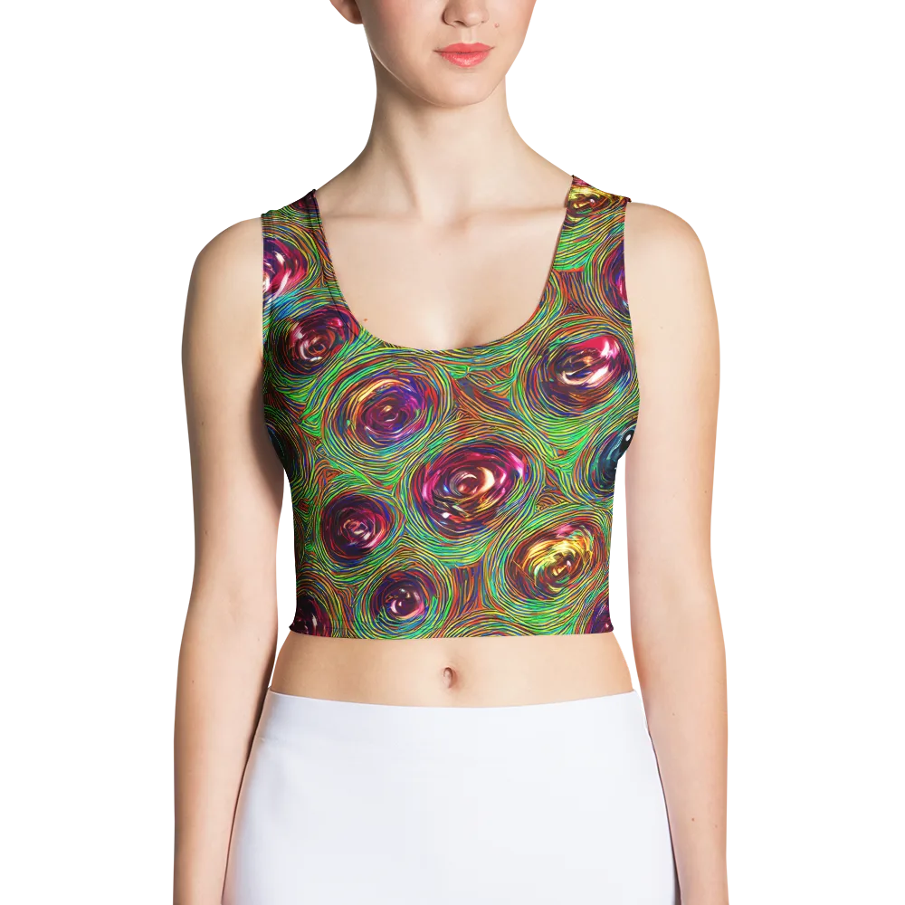 Kaleido Bloom on Crop Top — Front