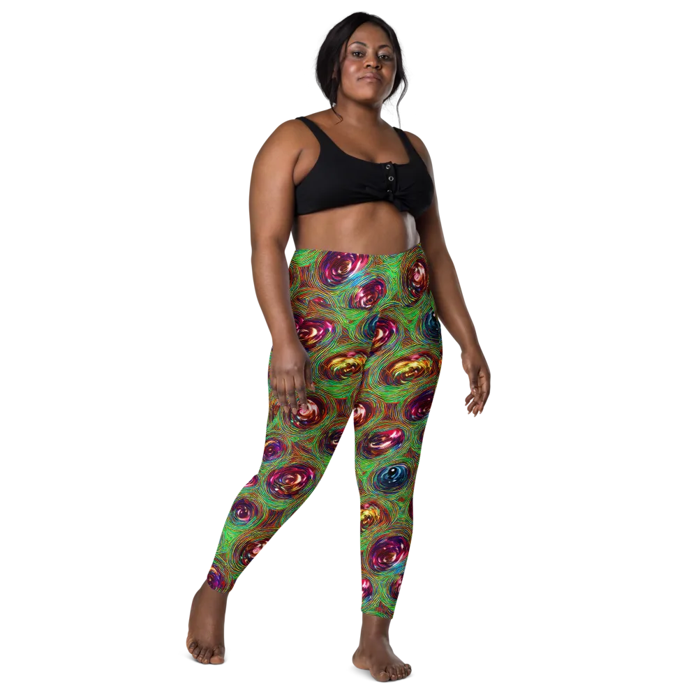 Kaleido Bloom on Leggings with Pockets — Front