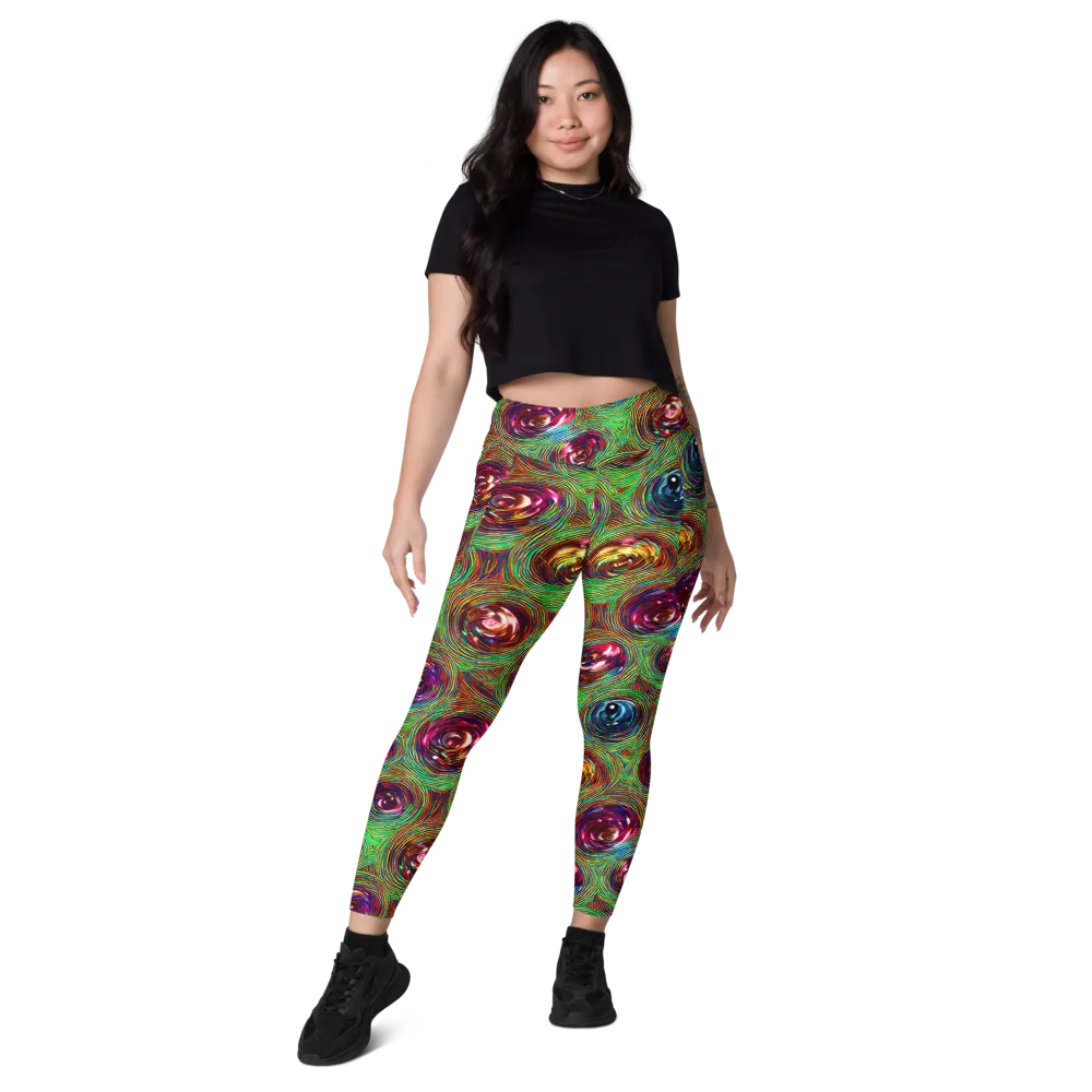 Kaleido Bloom on Leggings with Pockets — Front