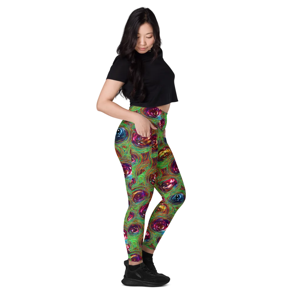 Kaleido Bloom on Leggings with Pockets — Right