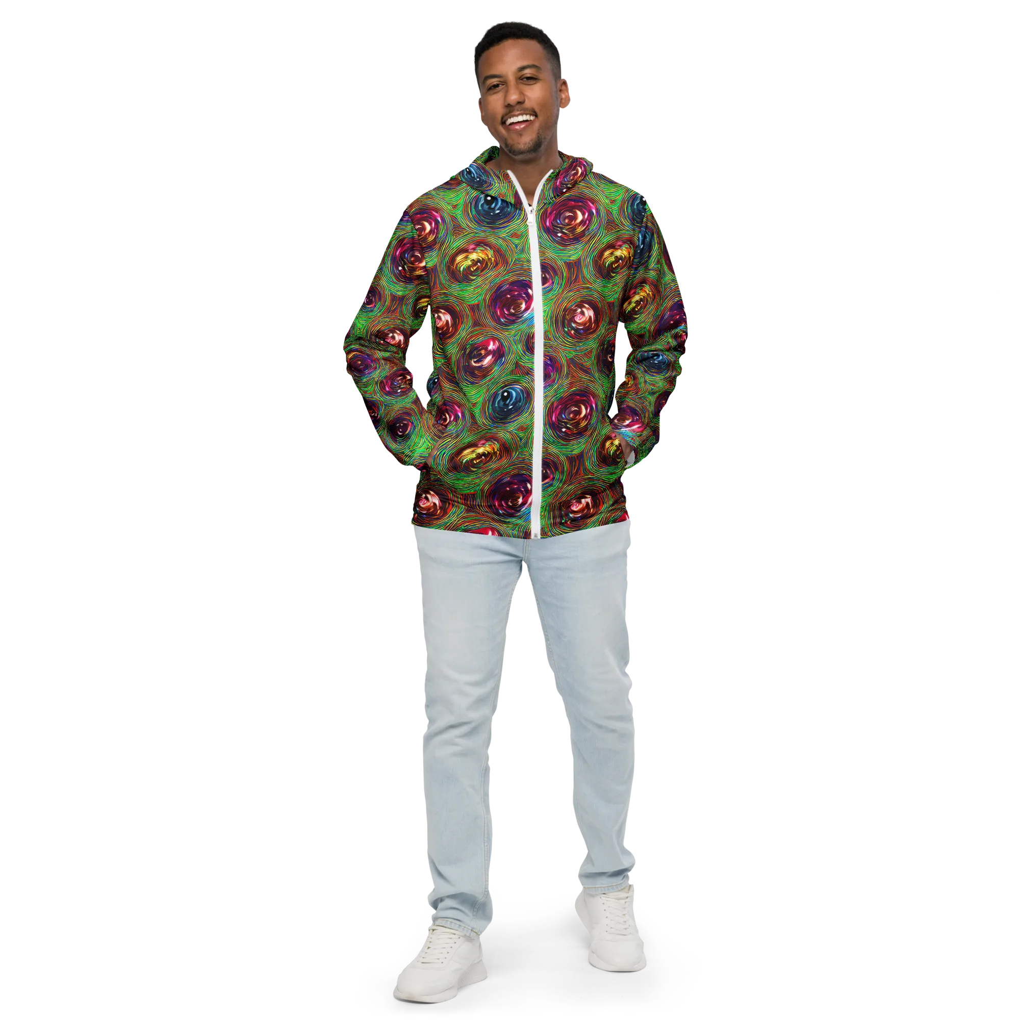 Kaleido Bloom on Men's Windbreaker — Front