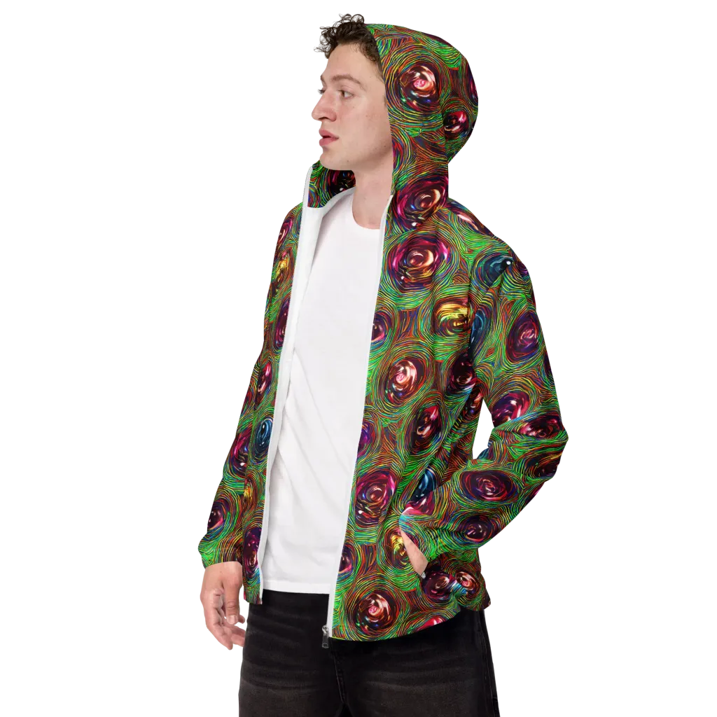 Kaleido Bloom on Men's Windbreaker — Left Front