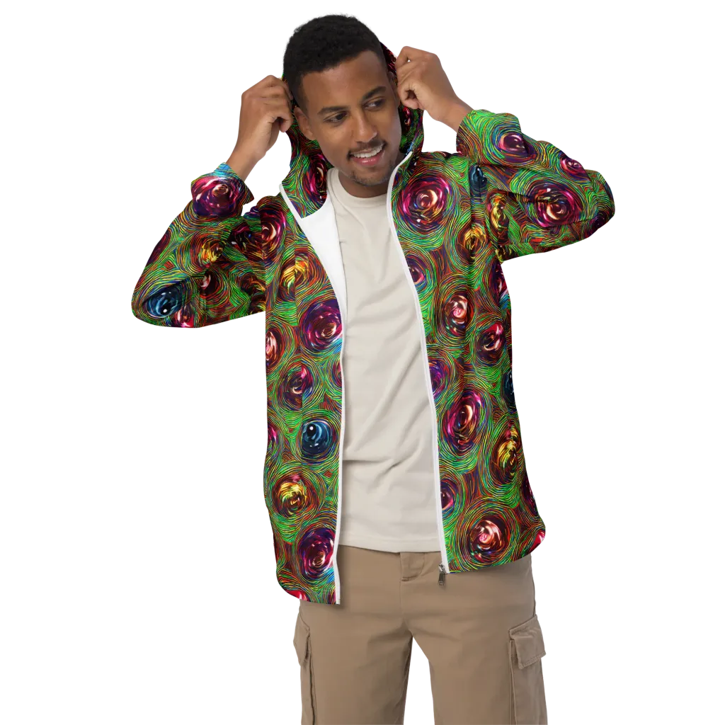Kaleido Bloom on Men's Windbreaker — Front