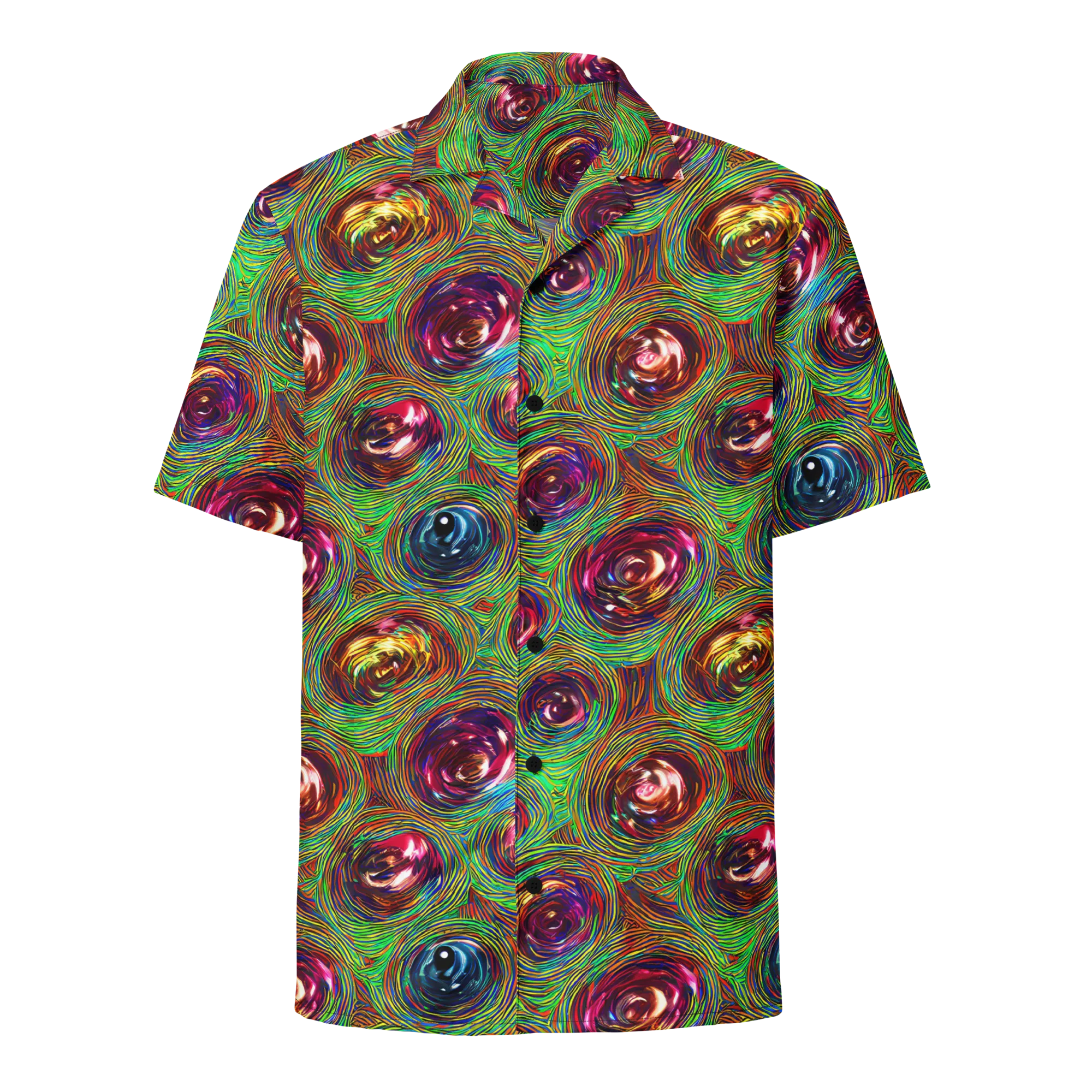 Kaleido Bloom on Button Shirt — Front