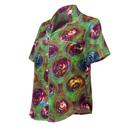 Kaleido Bloom on a Women's Short Sleeve Pajama Top