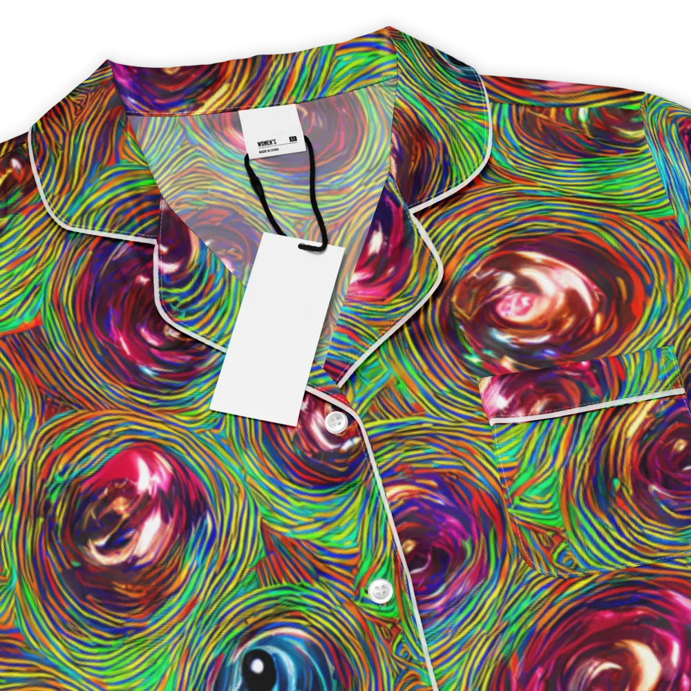 Kaleido Bloom on Women's Short Sleeve Pajama Top — Product details
