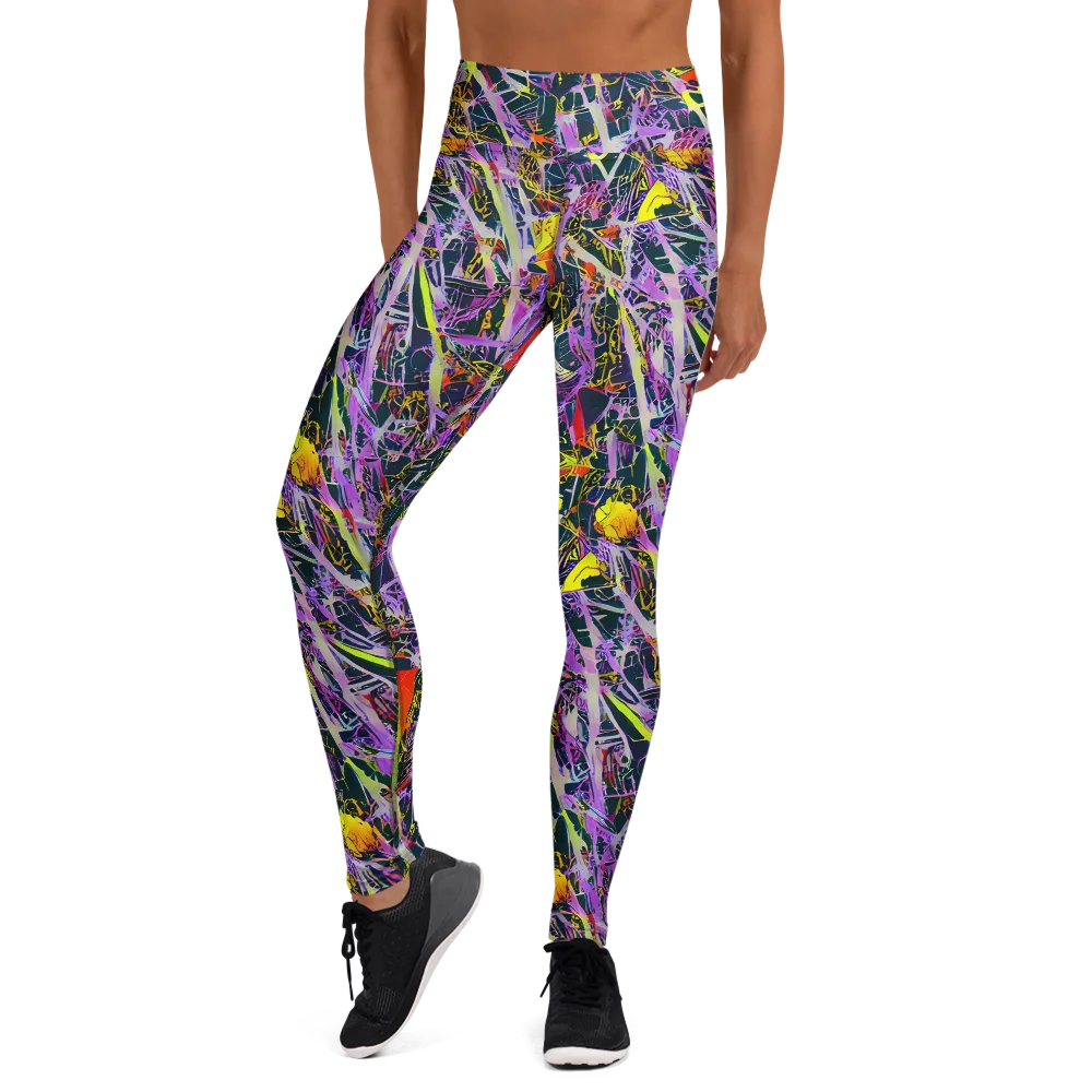 Sonic Shards on Yoga Leggings — Front