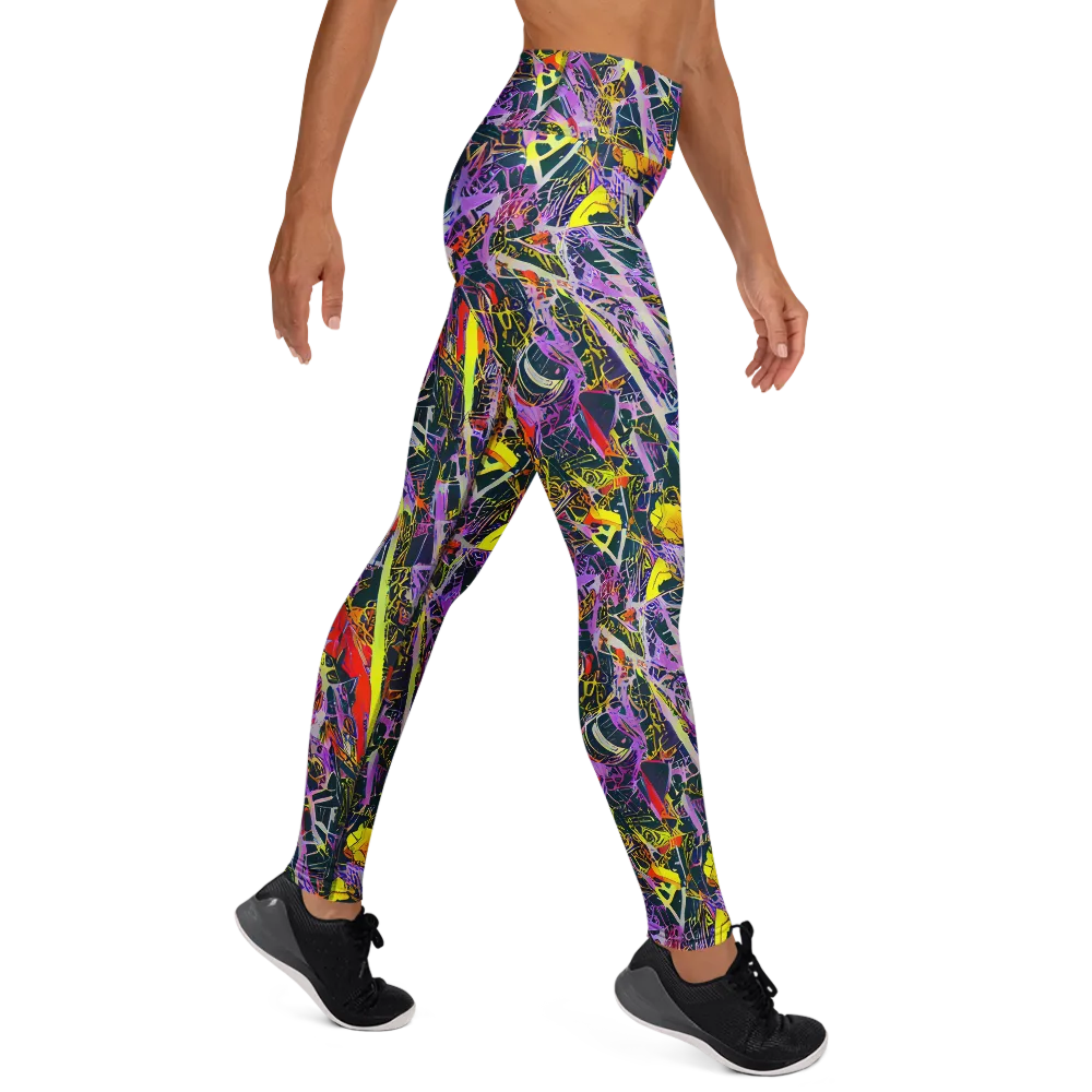 Sonic Shards on Yoga Leggings — Right
