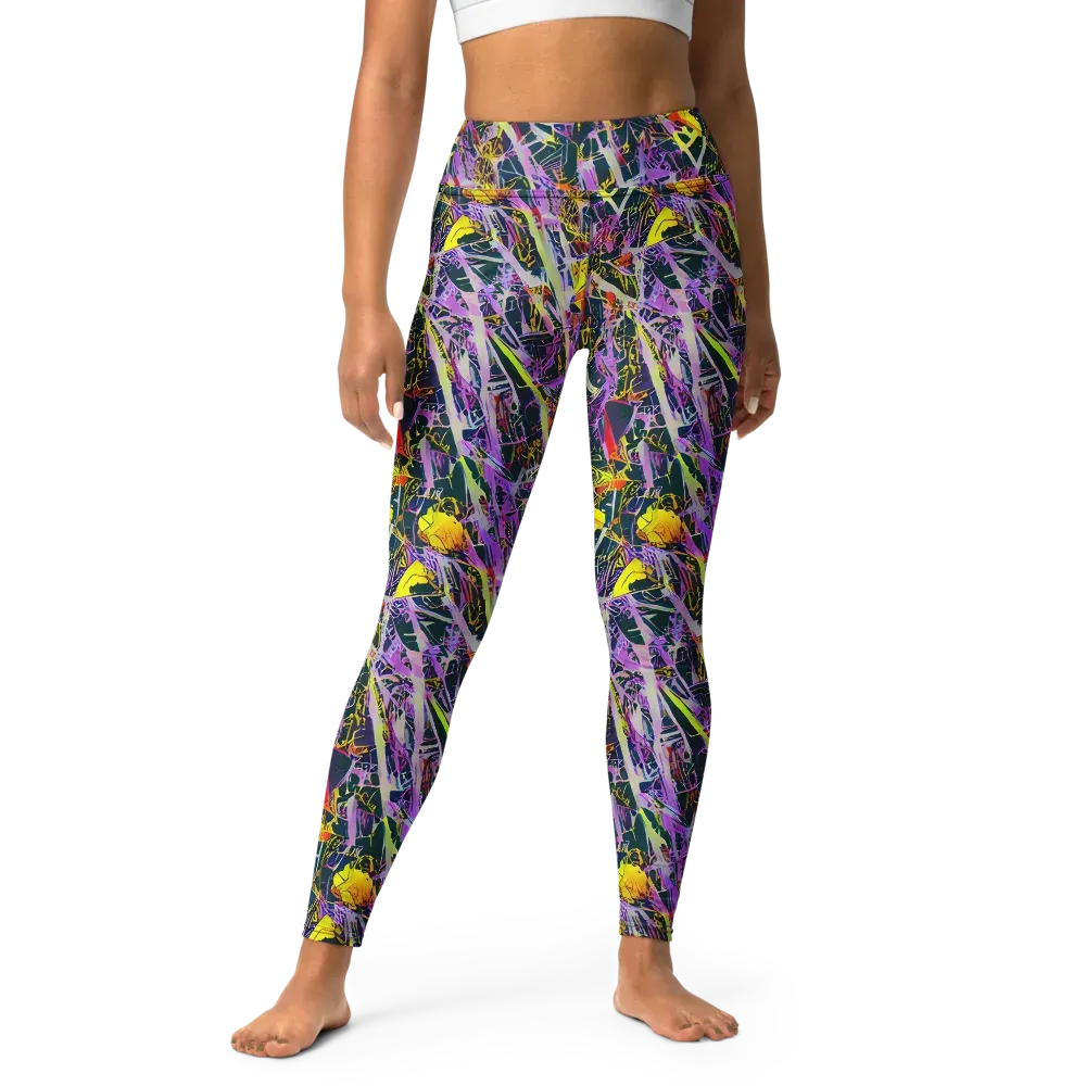 Sonic Shards on Yoga Leggings — Front