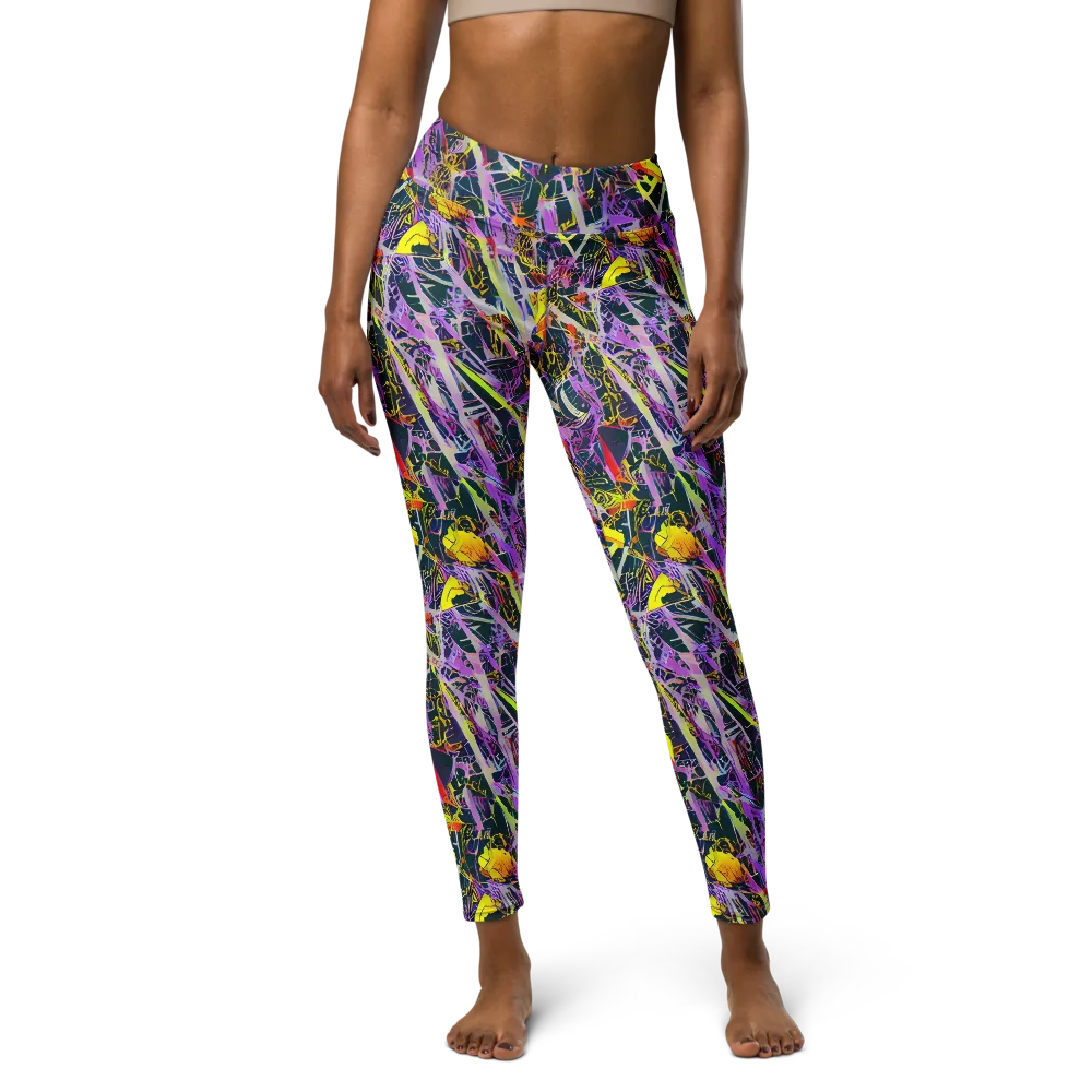 Sonic Shards on Yoga Leggings — Front