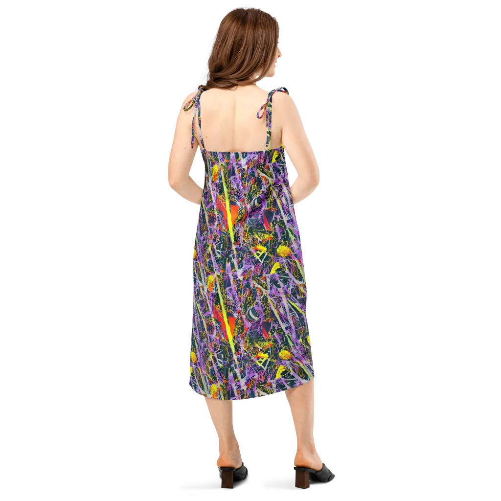 Sonic Shards on Slip Dress — Back