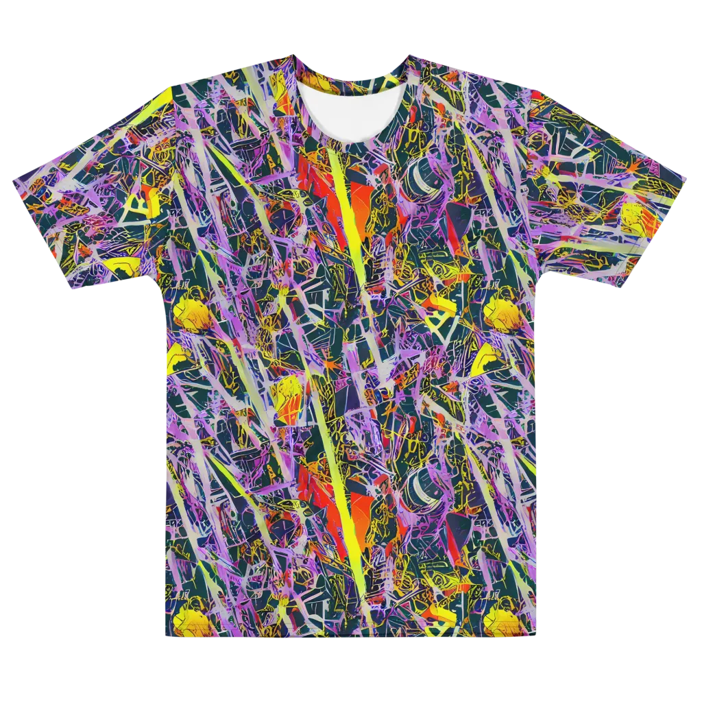 Sonic Shards on Men's Cotton Crew Neck T-Shirt — Front