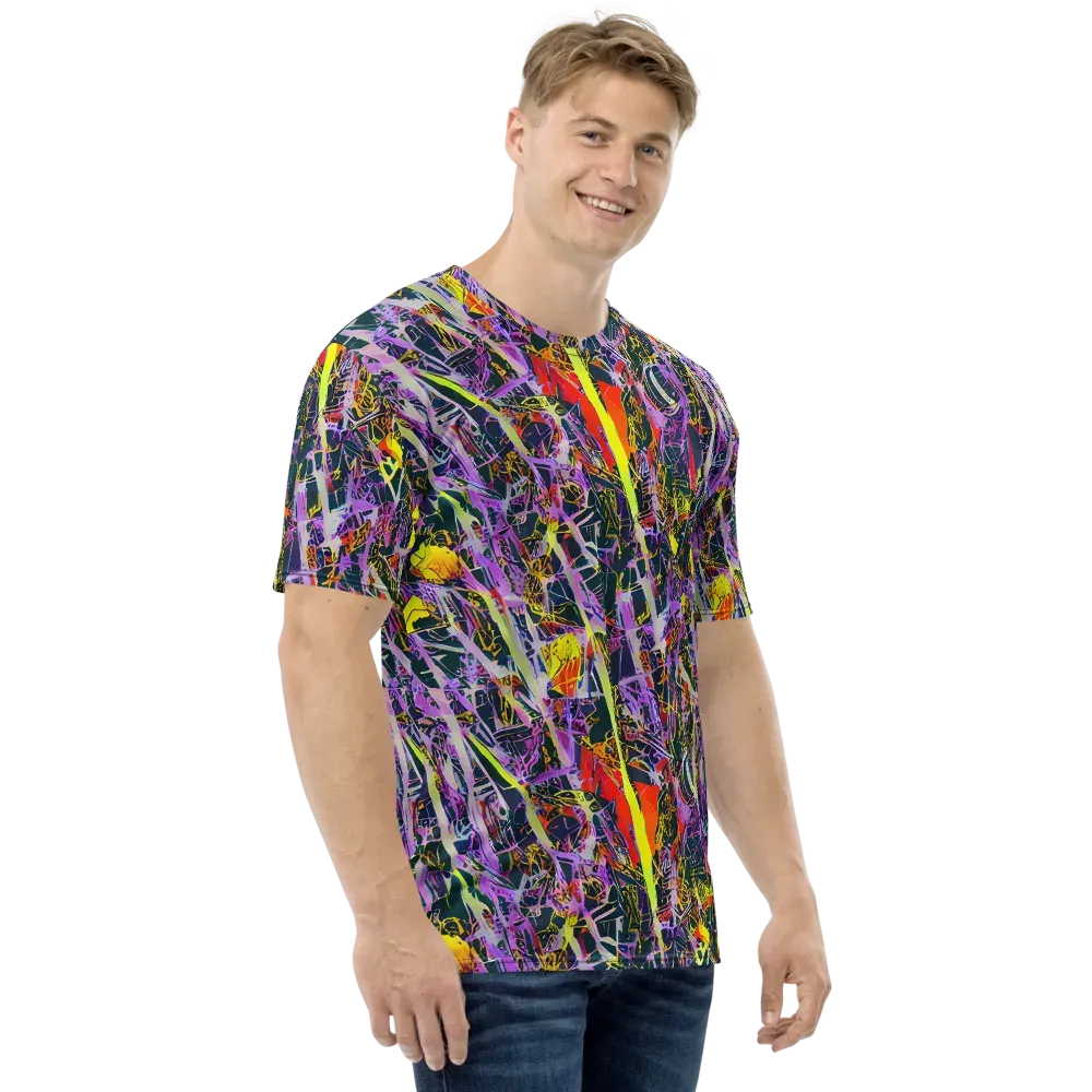 Sonic Shards on Men's Crew Neck T-Shirt — Right