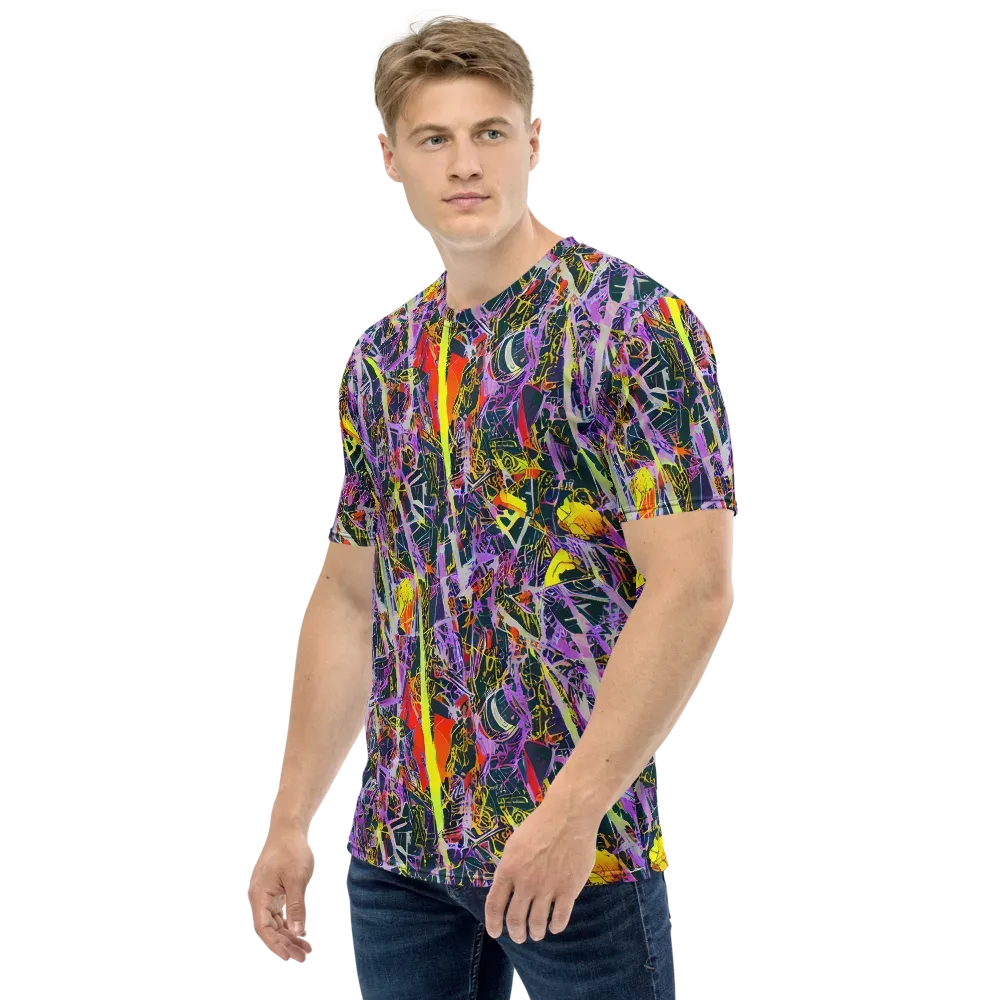 Sonic Shards on Men's Crew Neck T-Shirt — Left
