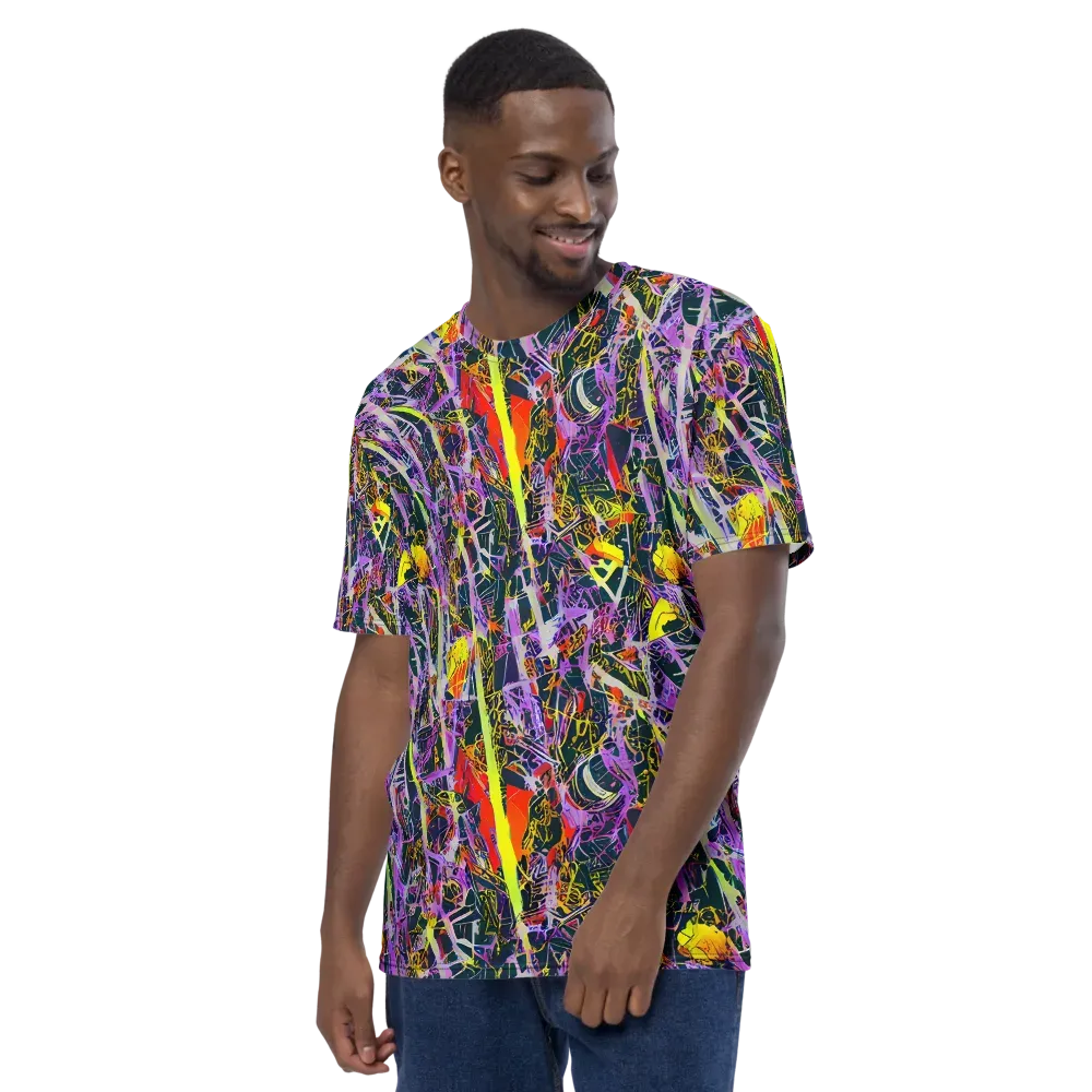 Sonic Shards on Men's Crew Neck T-Shirt — Left
