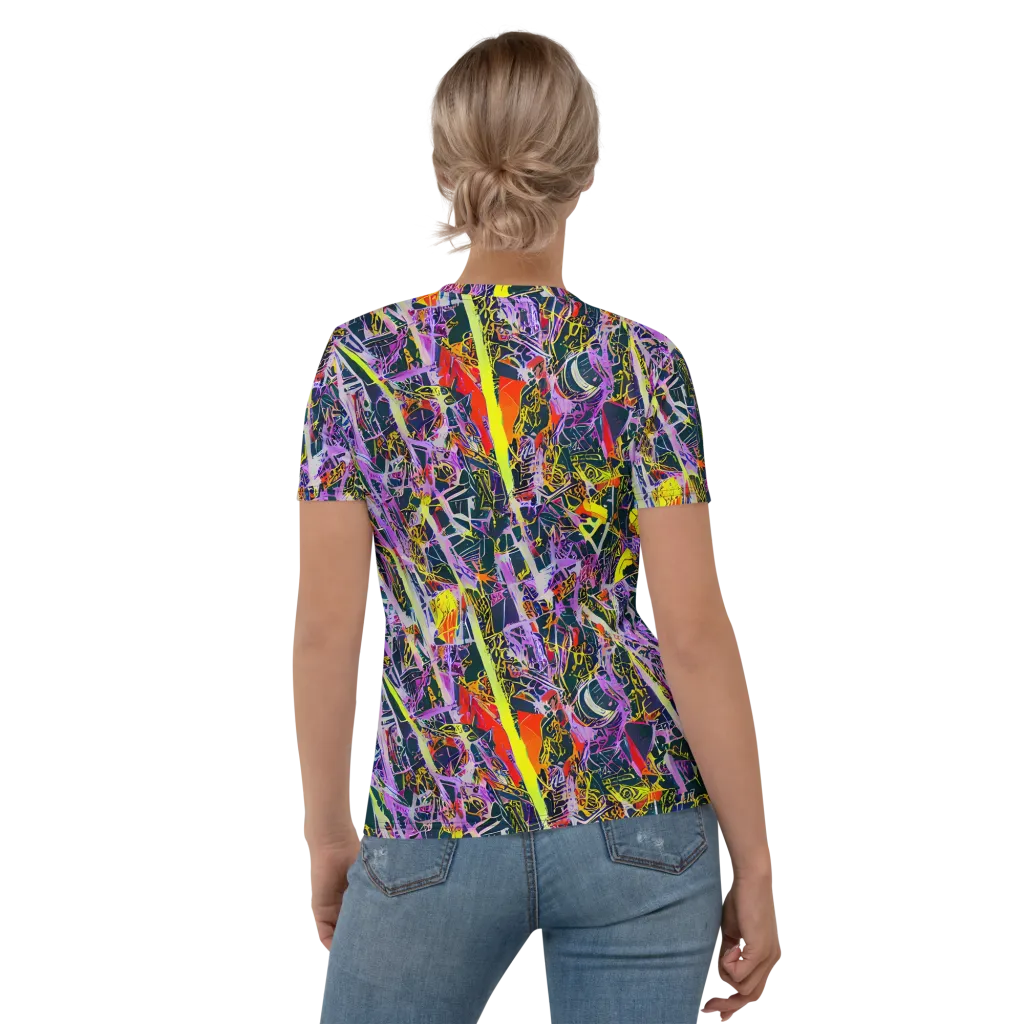 Sonic Shards on Women's Crew Neck T-Shirt — Back