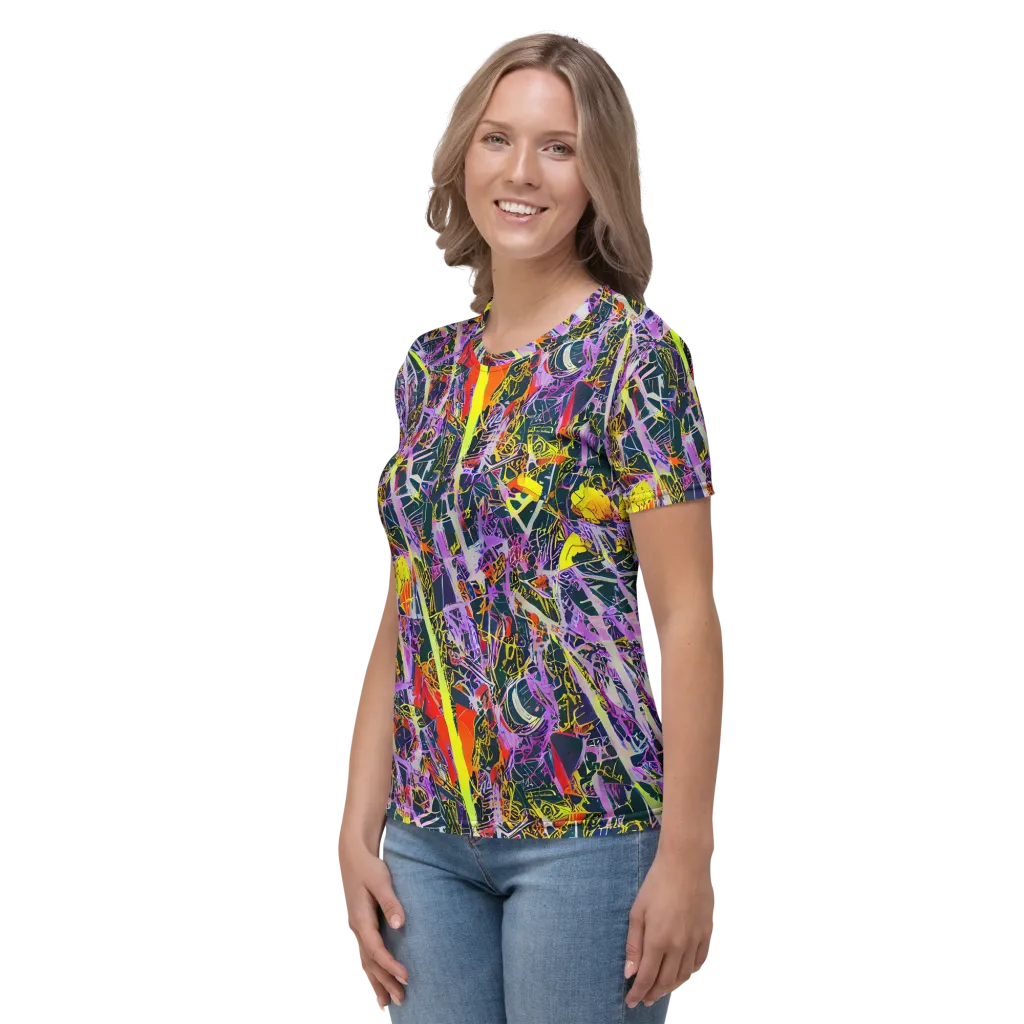 Sonic Shards on Women's Crew Neck T-Shirt — Left