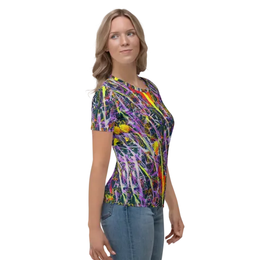Sonic Shards on a Women's Crew Neck T-Shirt