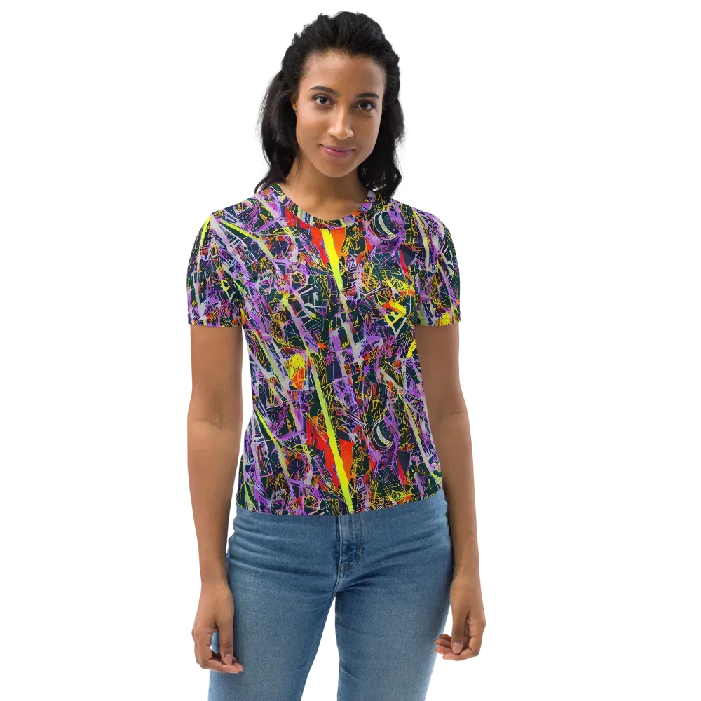 Sonic Shards on Women's Crew Neck T-Shirt — Front