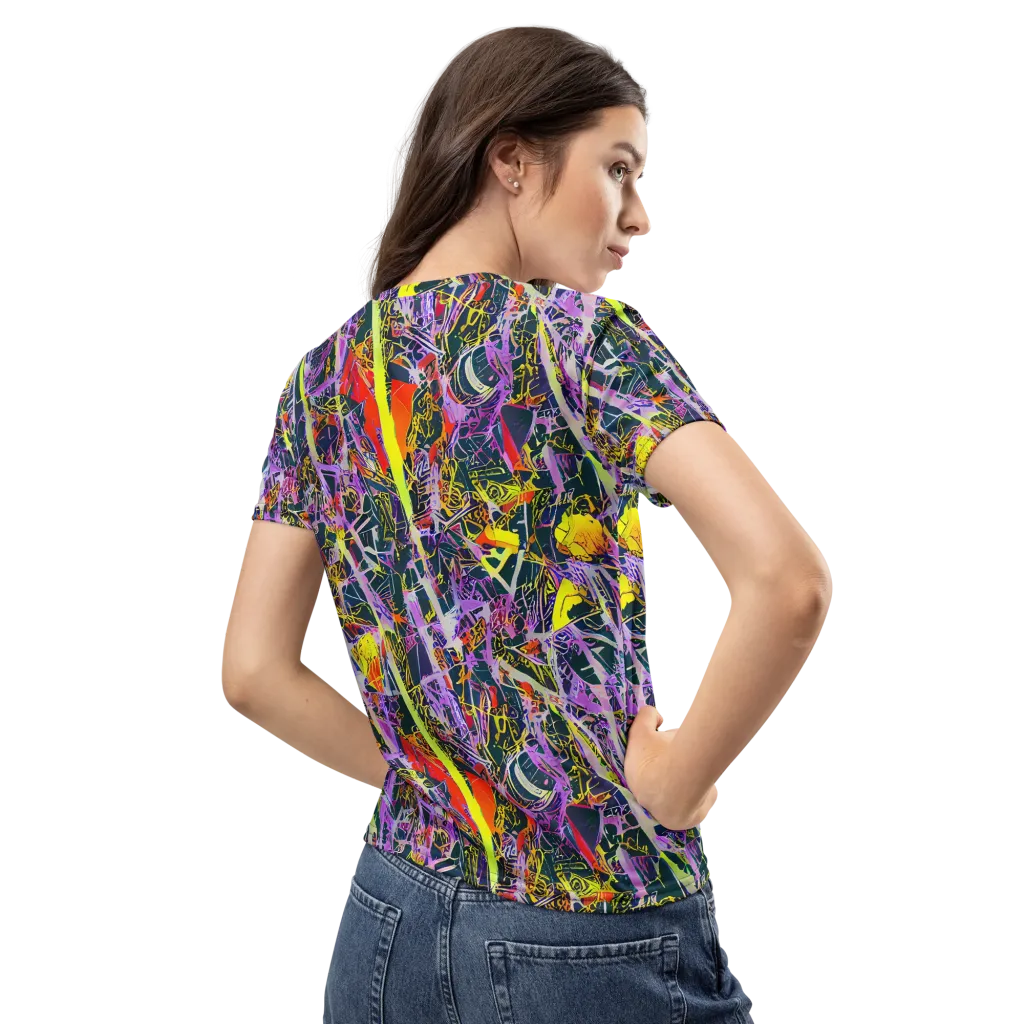 Sonic Shards on Women's Crew Neck T-Shirt — Back