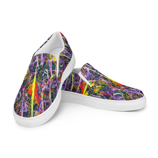 Sonic Shards on a Men's Slip-On Canvas Shoes