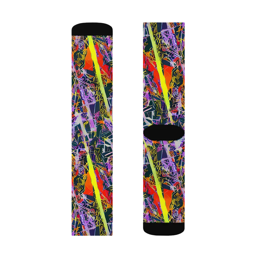 Sonic Shards on Socks — Right Sock