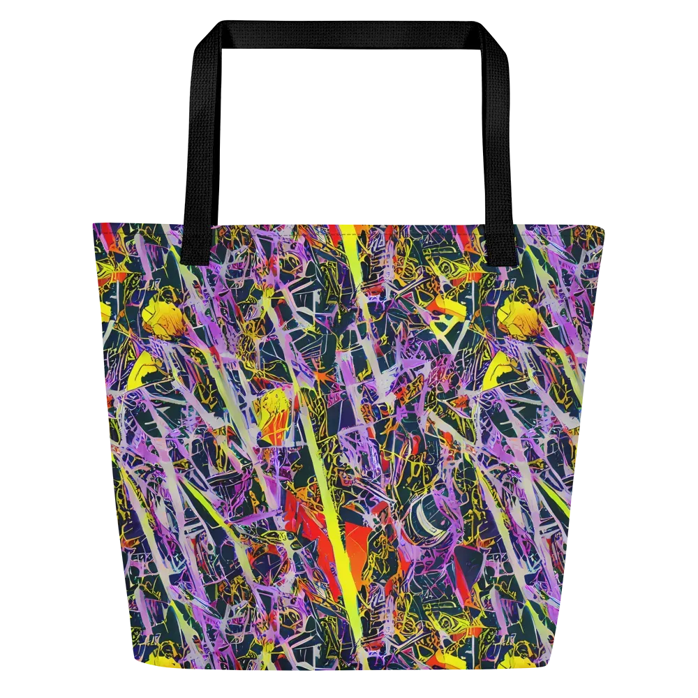 Sonic Shards on Large Tote Bag W/ Pocket — Front