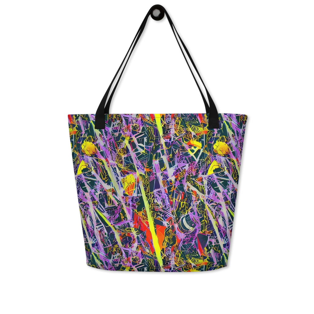 Sonic Shards on Large Tote Bag W/ Pocket — Front