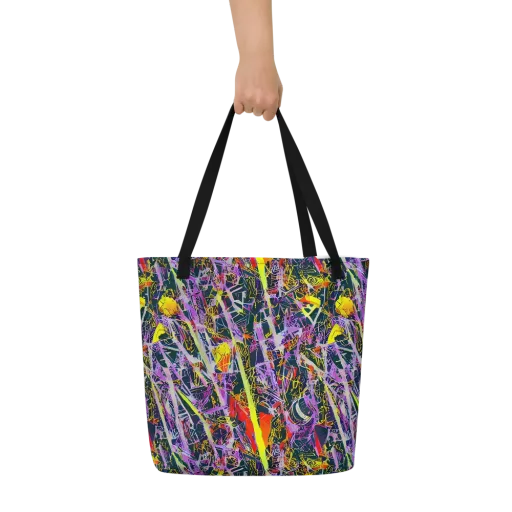 Sonic Shards on a Large Tote Bag W/ Pocket