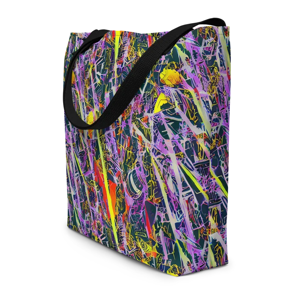 Sonic Shards on Large Tote Bag W/ Pocket — Front