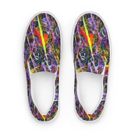 Sonic Shards on a Women's Slip-On Canvas Shoes