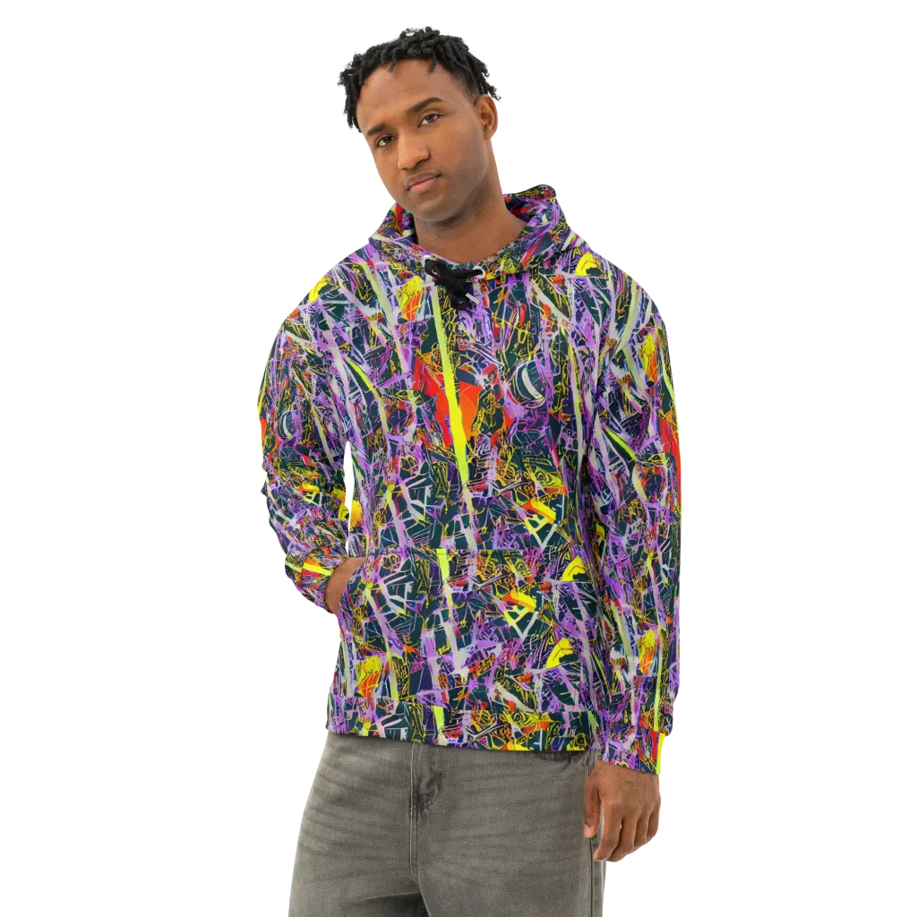 Sonic Shards on Cotton Hoodie — Left Front