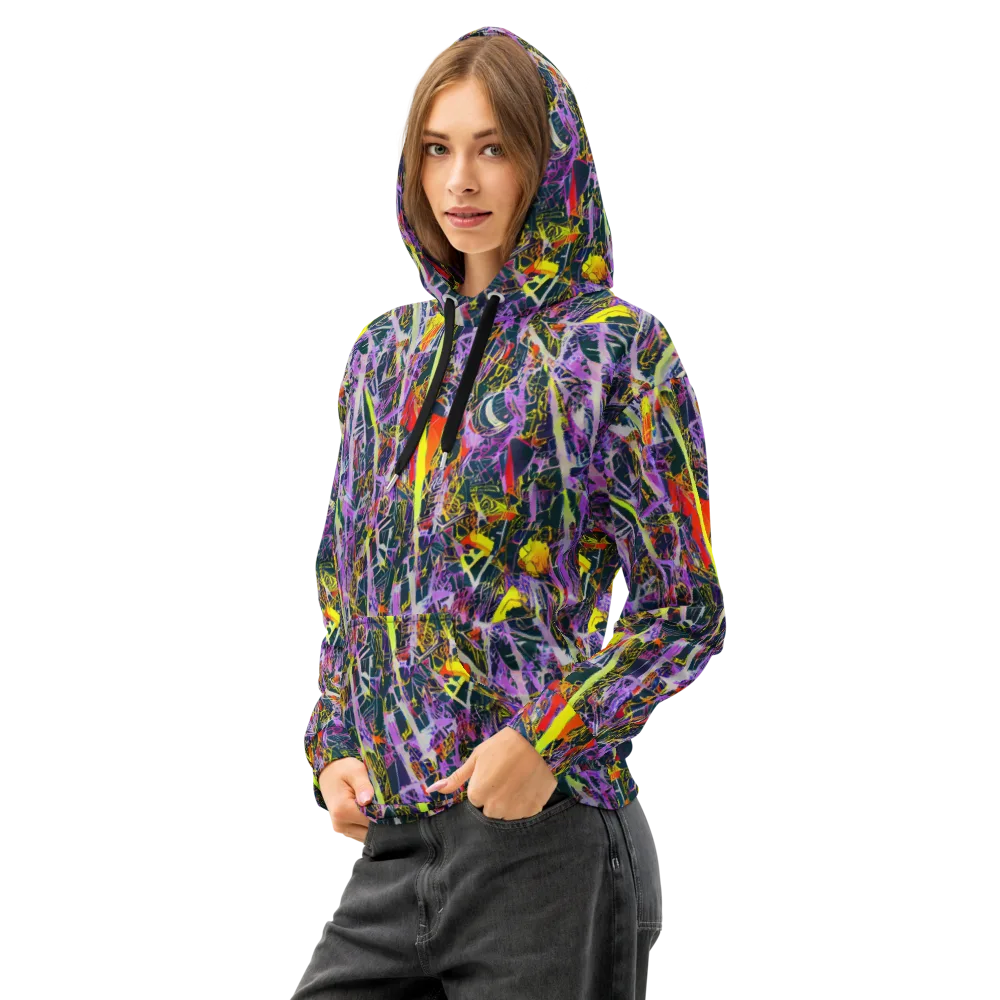 Sonic Shards on Cotton Hoodie — Left Front