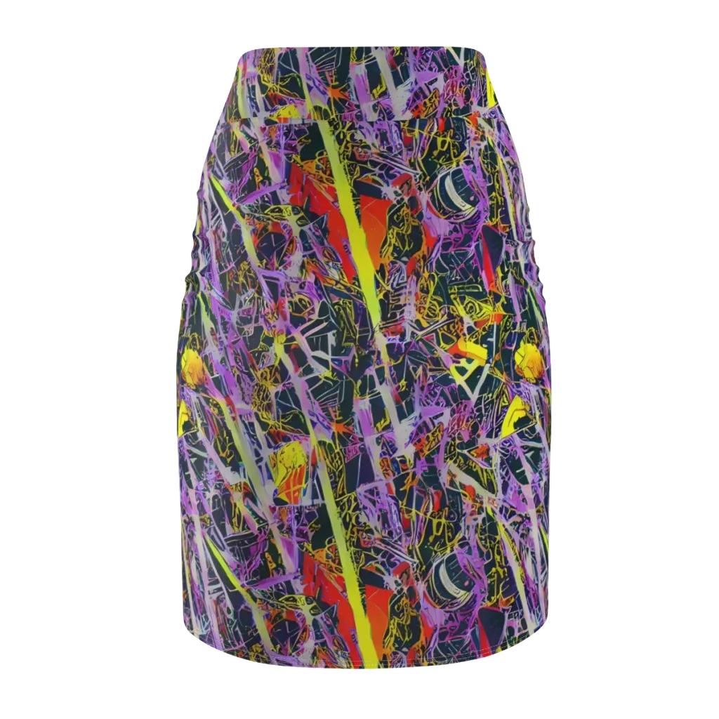 Sonic Shards on Pencil Skirt — Back