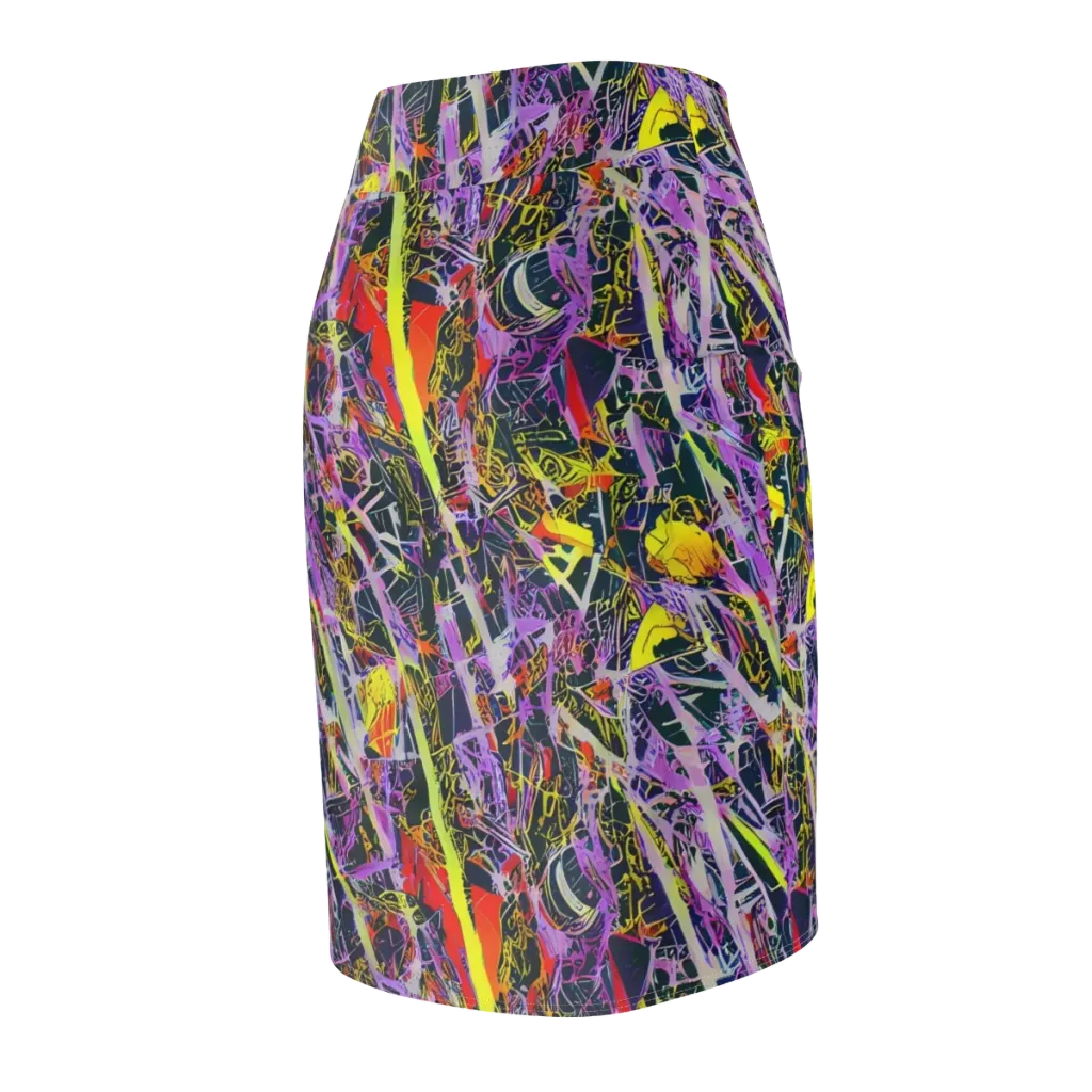 Sonic Shards on Pencil Skirt — Back Side