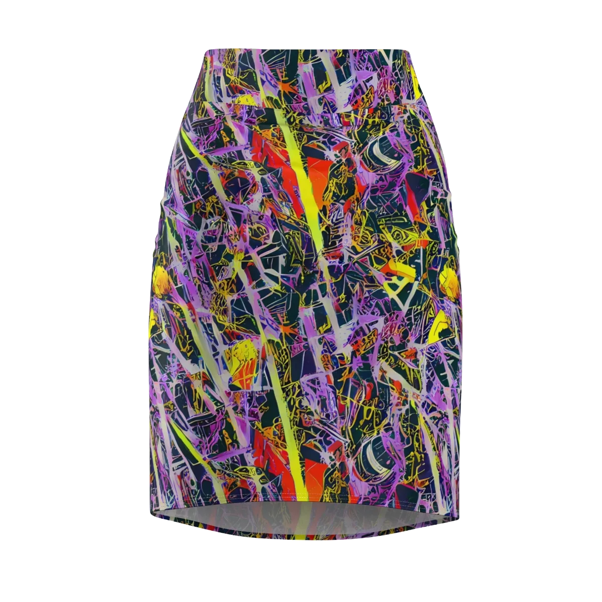 Sonic Shards on Pencil Skirt — Front