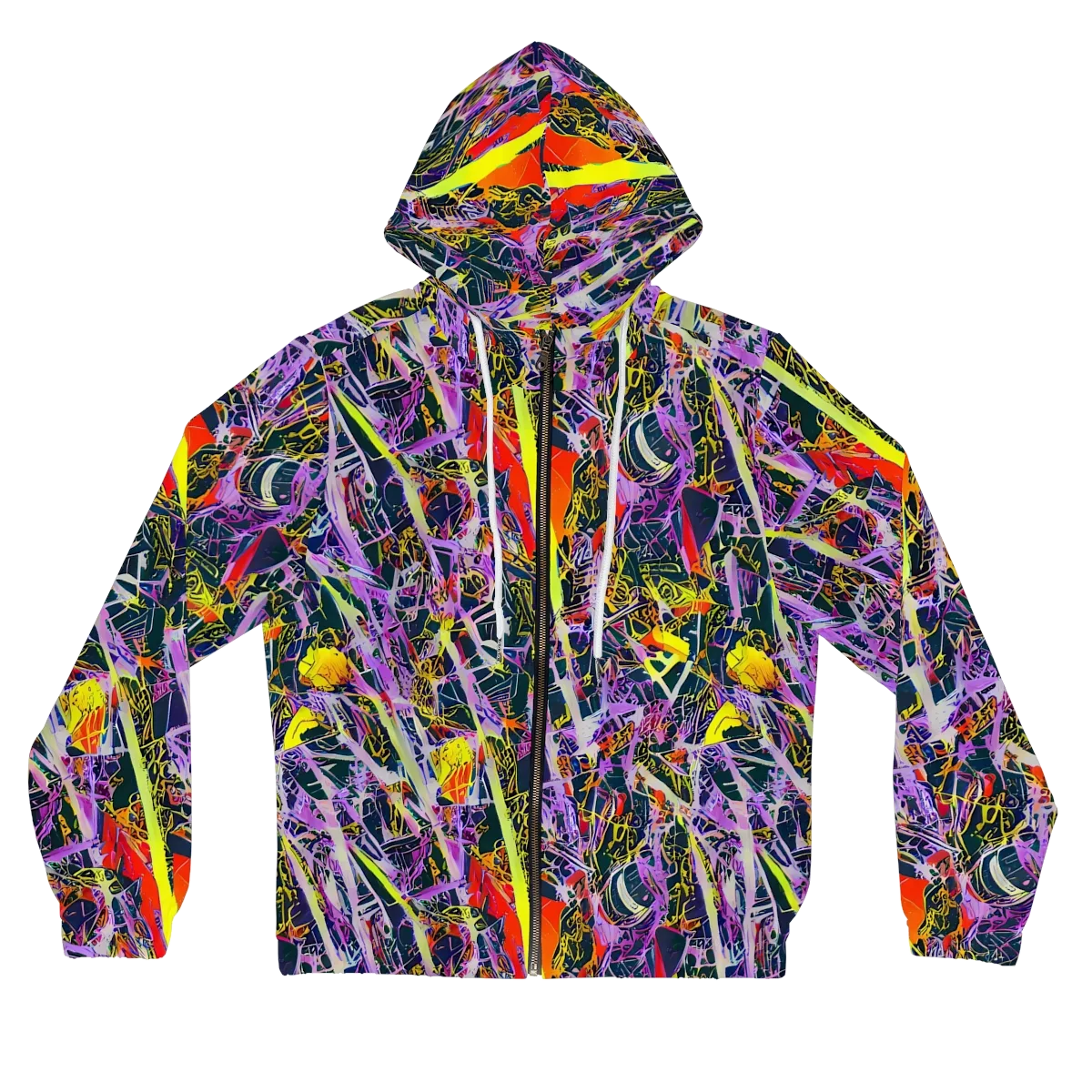 Sonic Shards on Women's Full-Zip Hoodie — Front