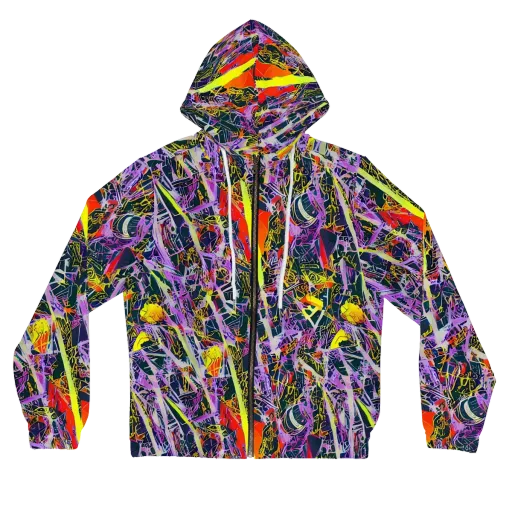 Sonic Shards on a Women's Full-Zip Hoodie