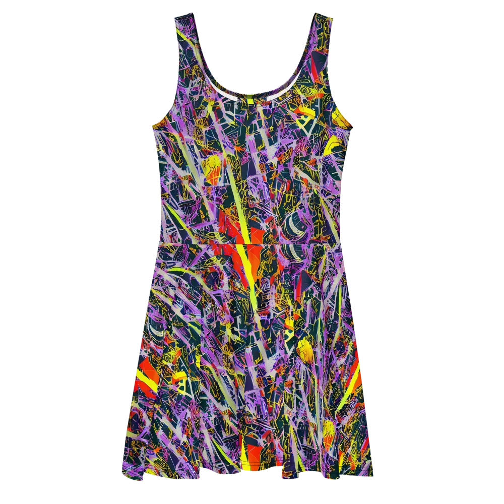 Sonic Shards on Skater Dress — Front