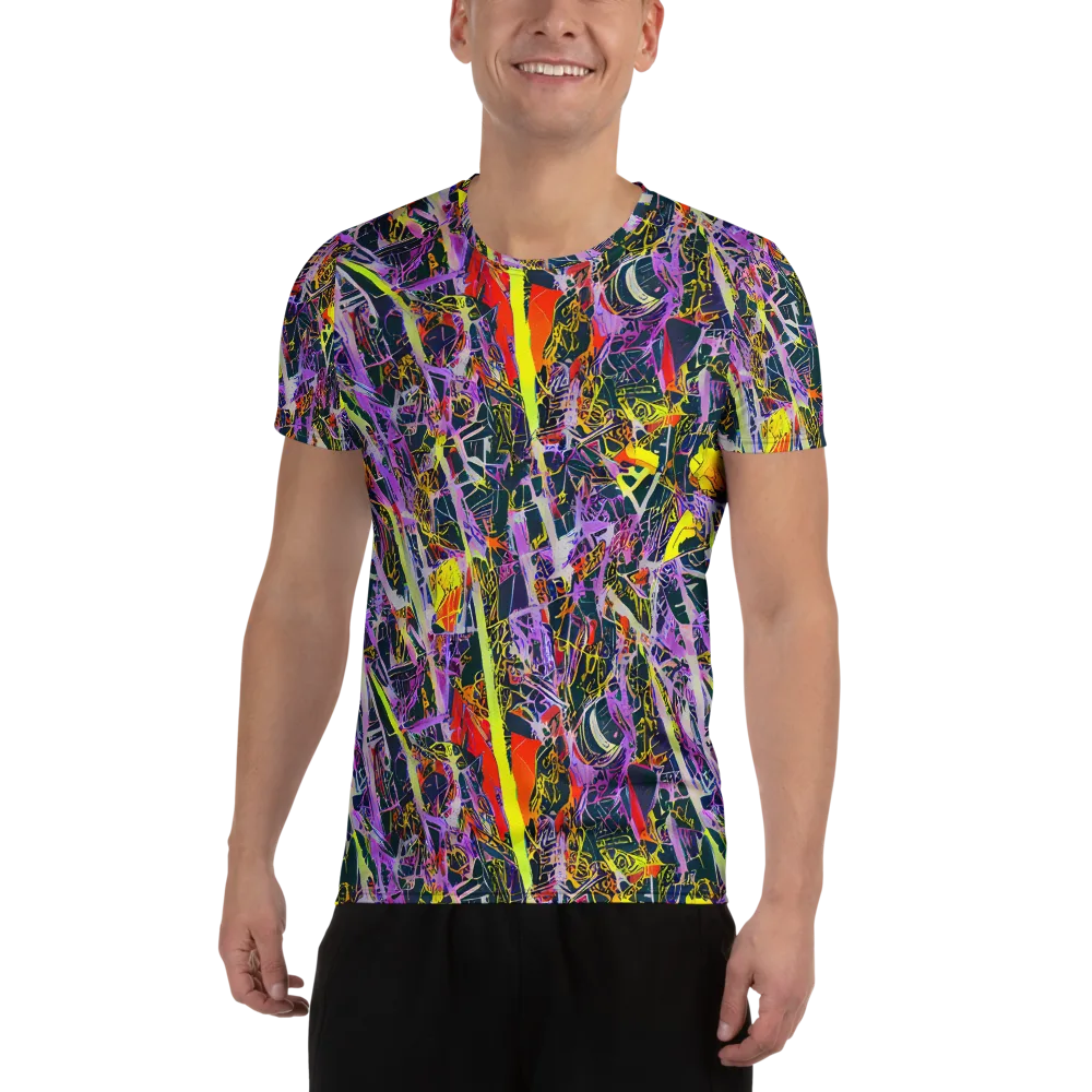 Sonic Shards on Men's Athletic T-Shirt — Front