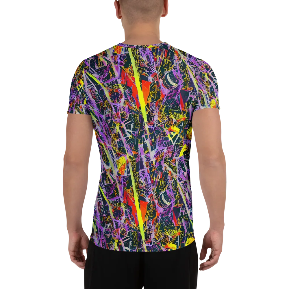 Sonic Shards on Men's Athletic T-Shirt — Back