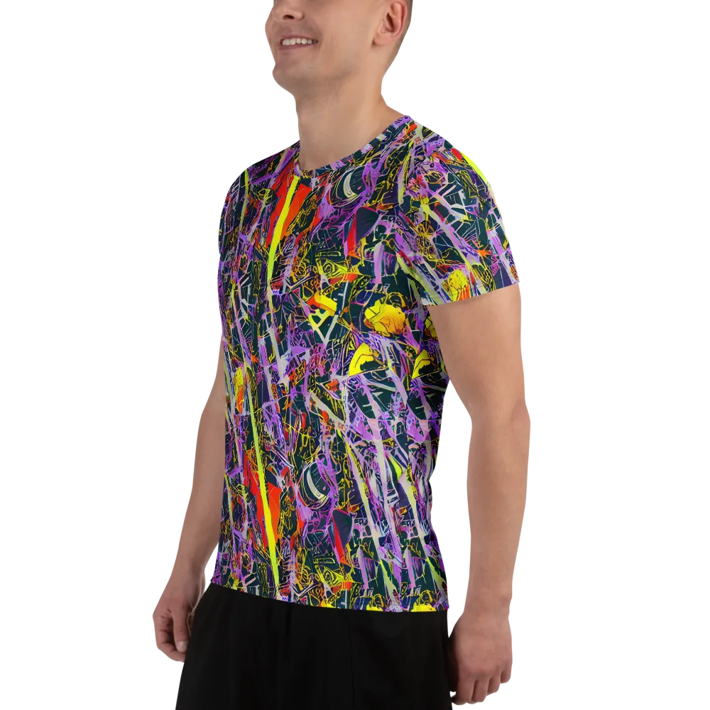 Sonic Shards on Men's Athletic T-Shirt — Left