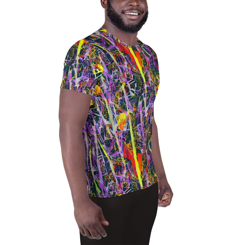Sonic Shards on Men's Athletic T-Shirt — Right