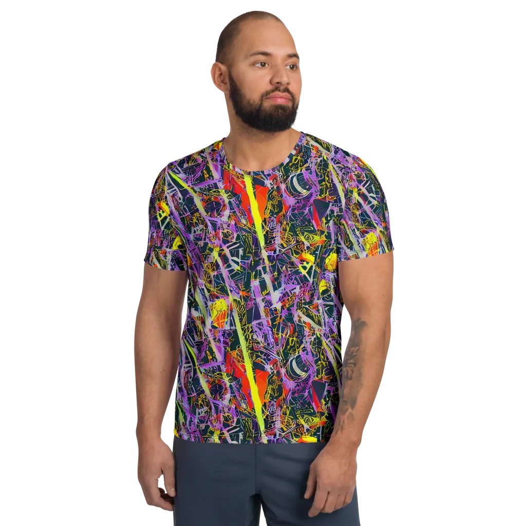 Sonic Shards on Men's Athletic T-Shirt — Front
