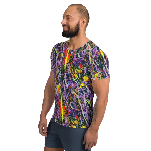 Sonic Shards on a Men's Athletic T-Shirt