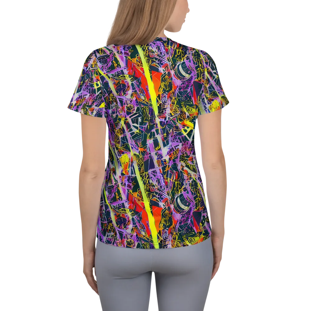 Sonic Shards on Women's Athletic T-Shirt — Back